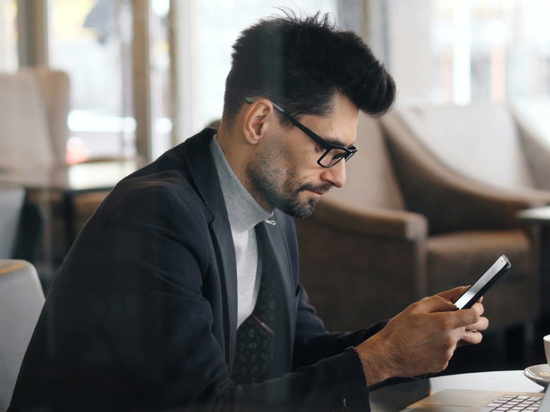 Person engaging with content on their phone